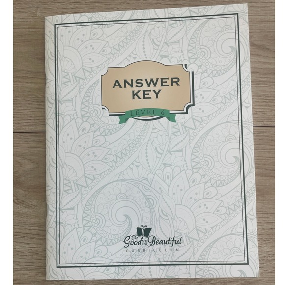 The Good and Beautiful Language Arts Level 6 Answer Key Homeschool Curriculum - Picture 1 of 5